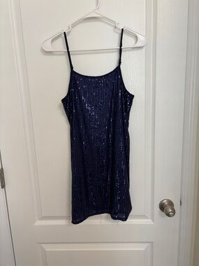Aeropostale Navy Blue Sequin Mini Dress